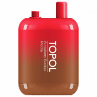 (М) Одноразовая электронная сигарета Topol Gemini Bar 10000 - Клубничное мороженое / Мокко